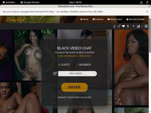 Ebonychat.com Working Password