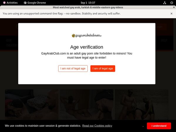 Gayarabclub.com Signup Page