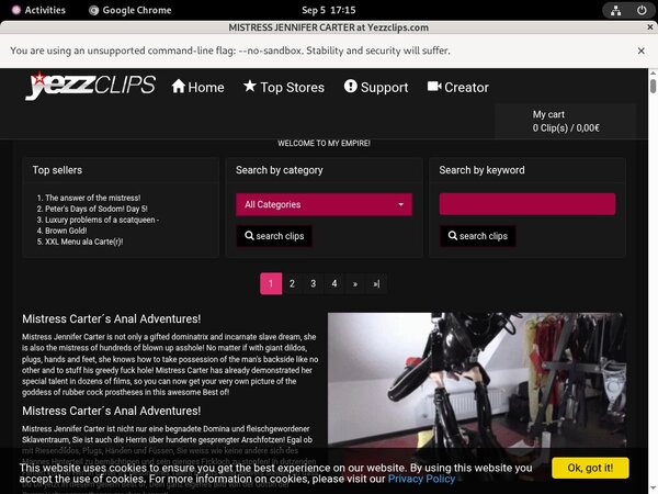 Mistress Jennifer Carter Pass Login
