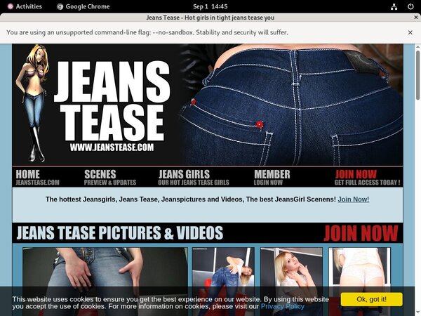 New Jeanstease.com Accounts