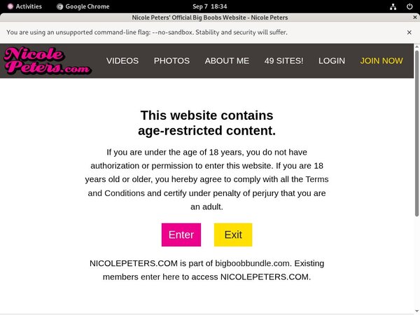 Nicolepeters.com Tour