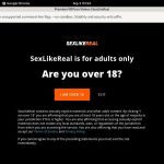 Sexlikereal.com Paypal Signup