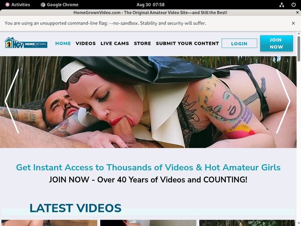 Free Accounts To Homegrown Video